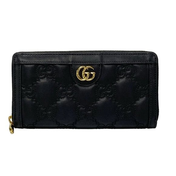 GUCCI GG Matelasse Black Leather - Long Wallet 694-080225 - Picture 1 of 12